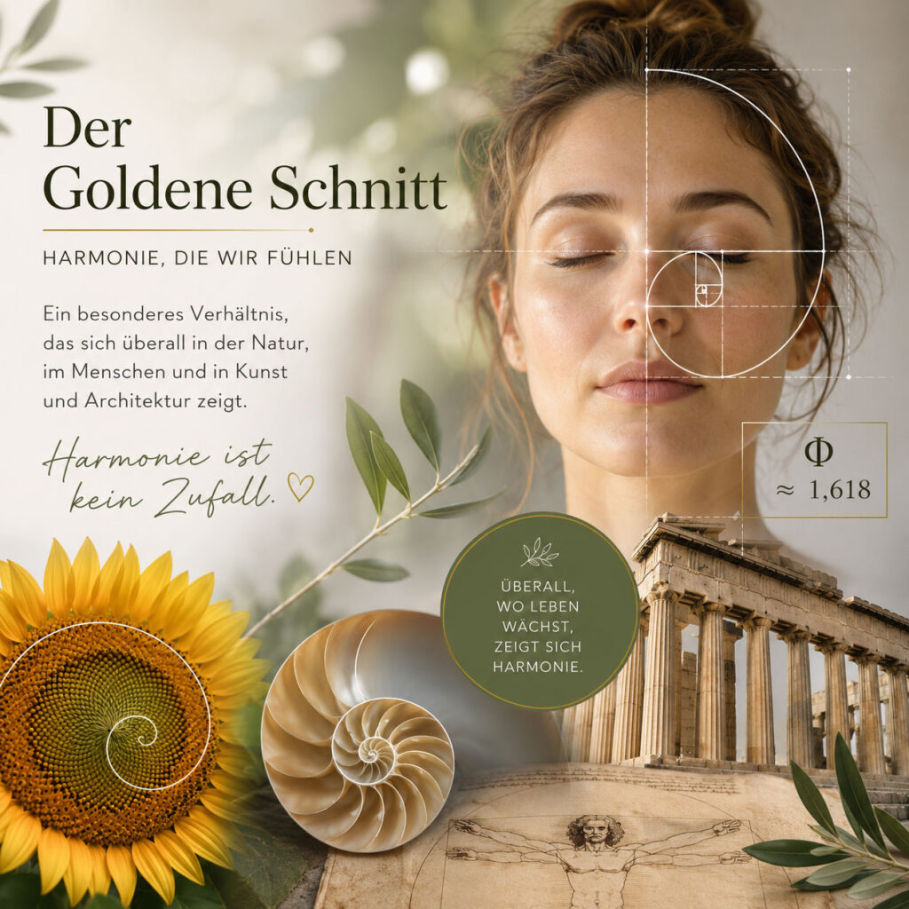 Goldener Schnitt Flyer - Frau mit geschlossenen Augen, Sonnenblume